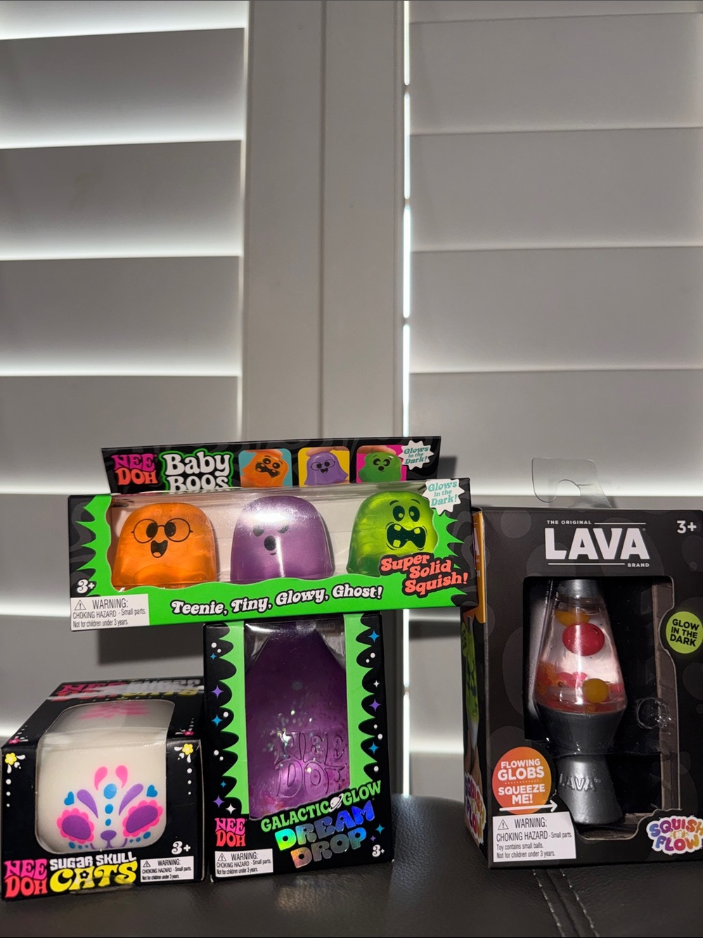 NeeDoh GLOW✨Baby Boos Ghosts 👻 Galactic Dream drop, 💀Cat & lava lamp BUNDLE
